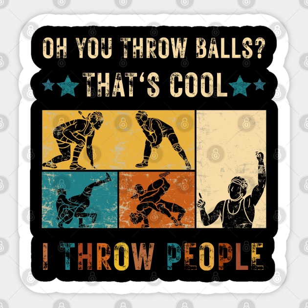 Oh, You Throw Balls? That's Cool, I Throw People Sticker by JessArty
